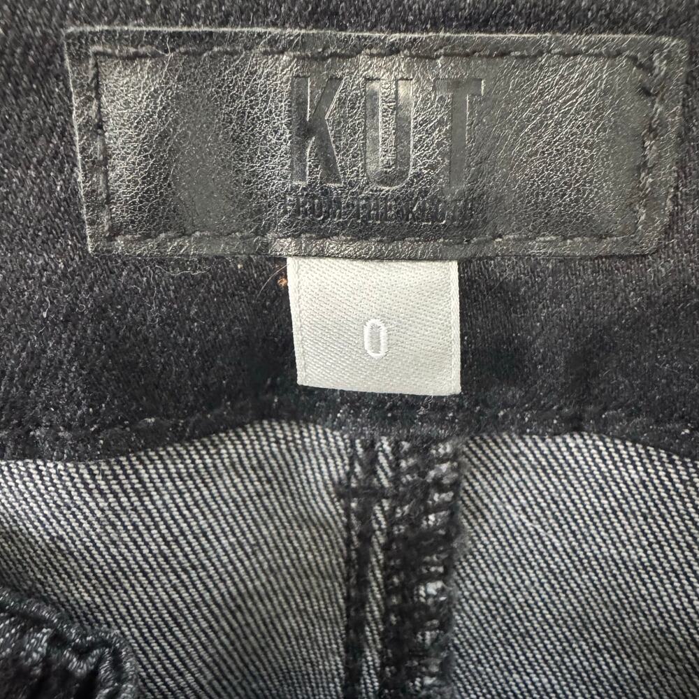 KUT from the Kloth Meg High Rise Wide Leg Jean- Size 0- Black Wash - Picture 3 of 5
